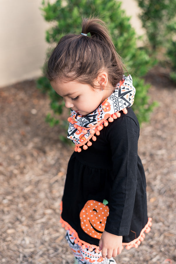 Girls' Pumpkin Halloween Thanksgiving Outfit