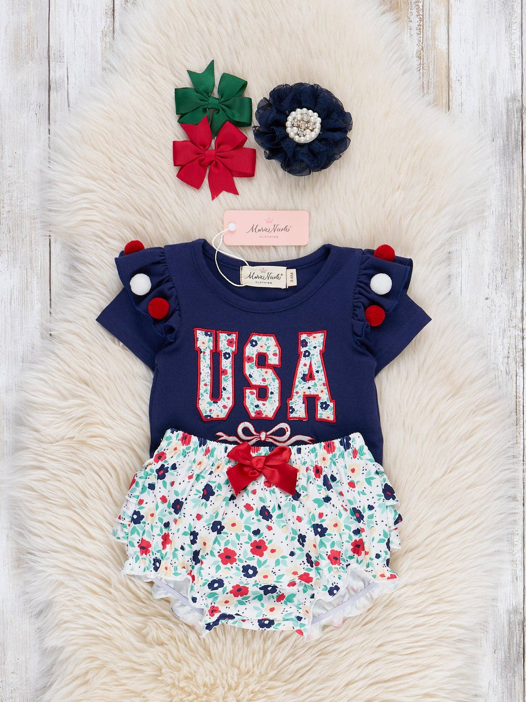 USA Garden Bloomers Outfit