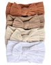 Solid Knit Nylon Headband - Camel