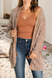 LDC Mocha Solid Open Knit Cardigan