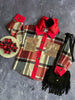 Mommy & Me Red Plaid Sweater with Sequin Pockets