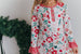 Kids Christmas Flower Stripe Ruffle Lace Holiday Lounge Gown