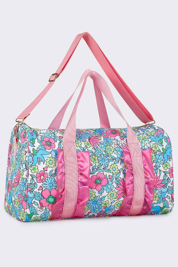 Women Floral Pattern Canvas Travel Bag