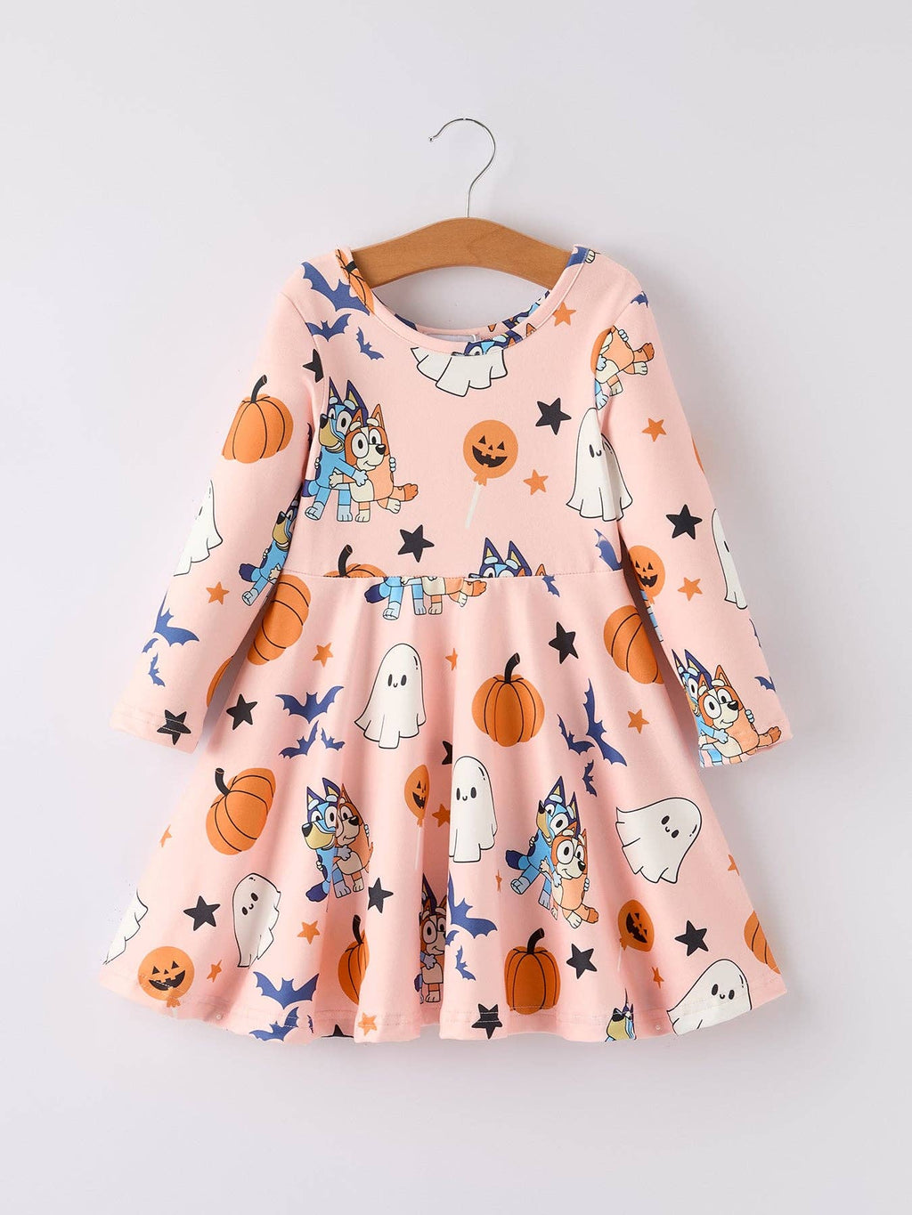 Halloween Ghost Pumpkin Character Girls Dress