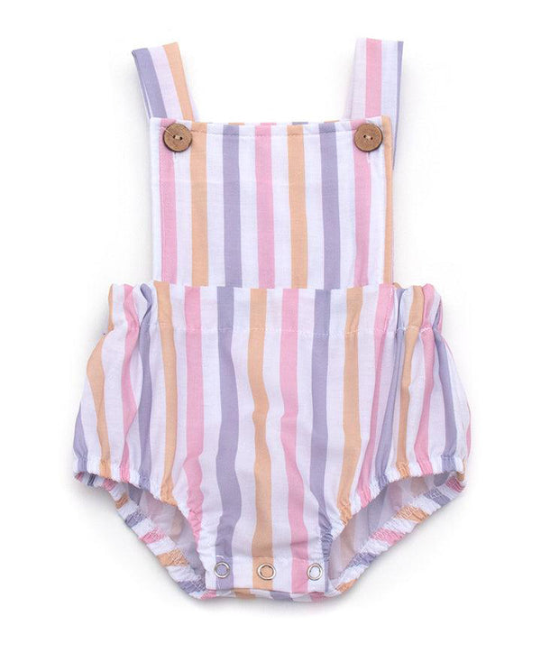 Infant Pastel Stripe Bubble Romper