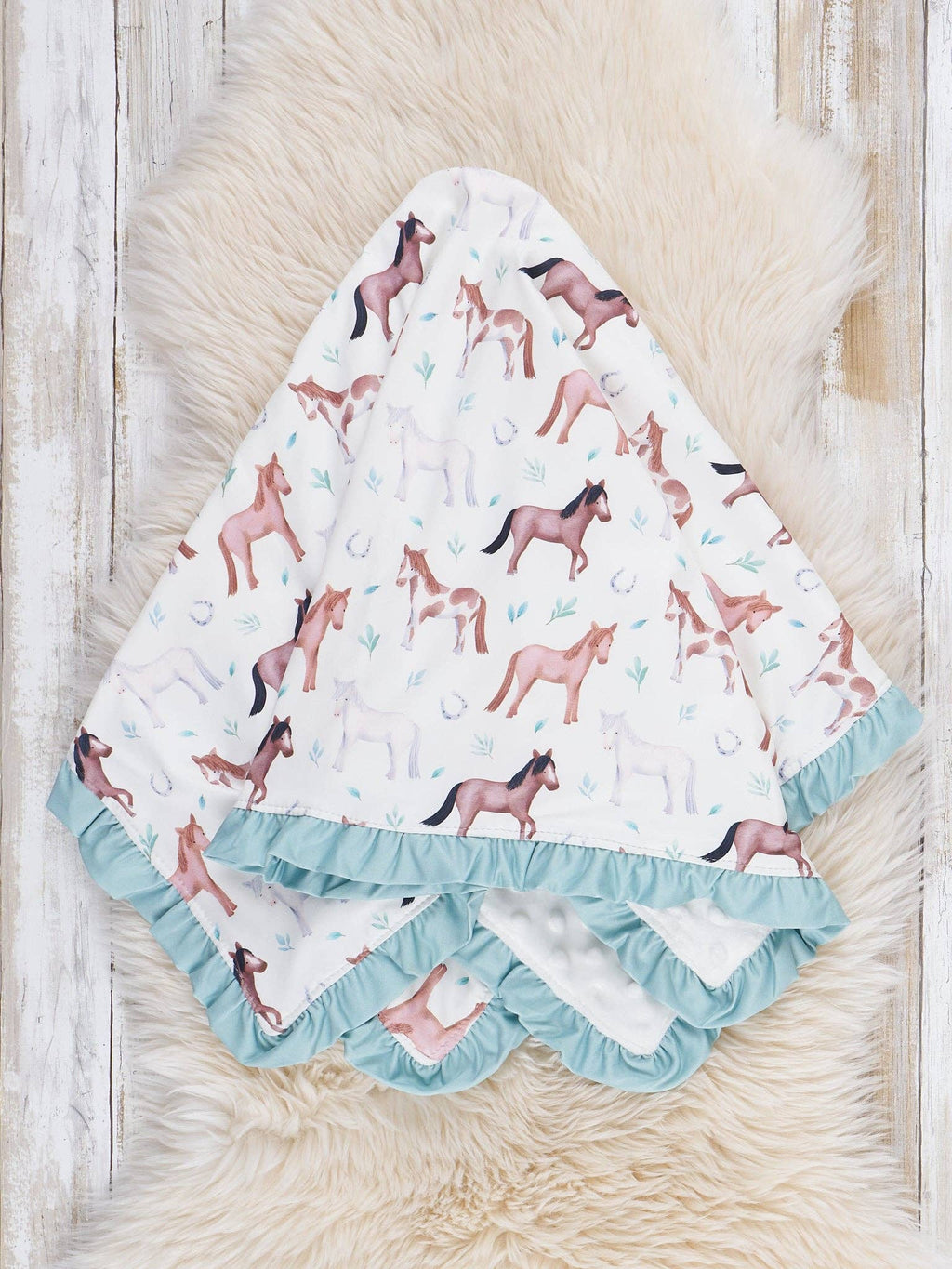 Little Wrangler Ruffle Blanket