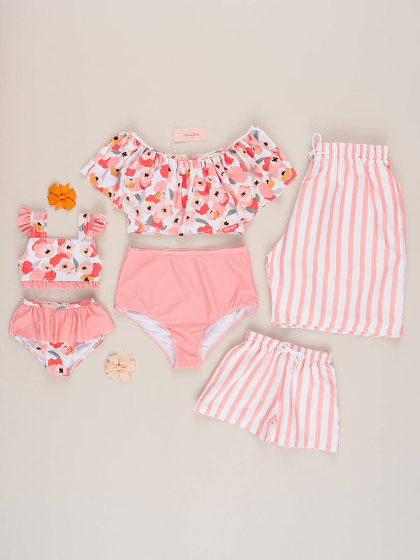 Family Poppies & Stripes Swimsuit