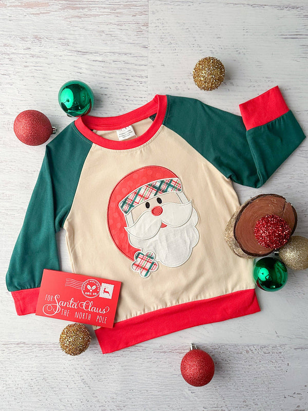 Vintage Santa Applique Boy's Top