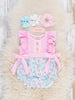 Happy Chickens Ruffle Bubble Romper