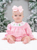 Plaid Christmas Delight Smocked Romper