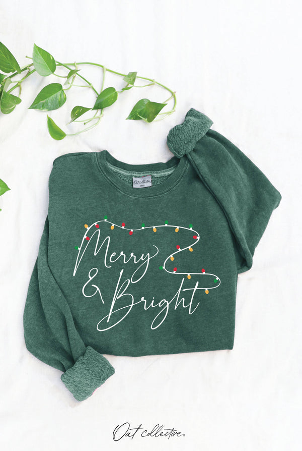 MERRY AND BRIGHT   Mineral Graphic Sweatshirt