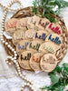 Hello World Birth Stat Announcement Wood Disc - Layered 3D