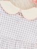 Autumn Acorns Bows Embroidered Plaid Bubble Romper