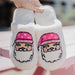 Pink Santa Face Women's House Slippers