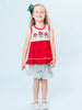 Watermelon Fun Embroidered Cotton Ruffle Outfit