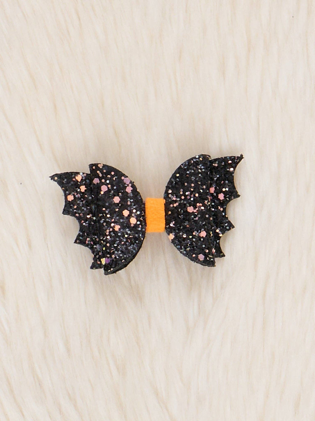 Black Sparkle Batty Bow