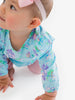 Baby Girls Once Upon a Castle Knit Long Sleeve Flutter Bubble Romper