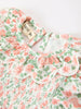 Fall Blush Floral Baby Romper Smocked Petal Collar