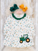 Country Ride Tractor Embroidered Dress