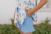 Girls Periwinkle Floral Ruffle Pocket Spring Short Set