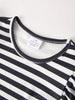 Halloween Black and White Striped Print Girls Dress