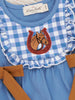 Lucky Horse Embroidered Ruffle Romper
