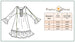 Women's Christmas Flower Stripe Ruffle Holiday Lounge Gown