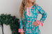 Kids Pink Teal Christmas Holiday Nutcracker Lace Lounge Gown