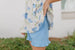 Girls Periwinkle Floral Ruffle Pocket Spring Short Set