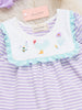 Country Chicken Striped Embroidered Outfit