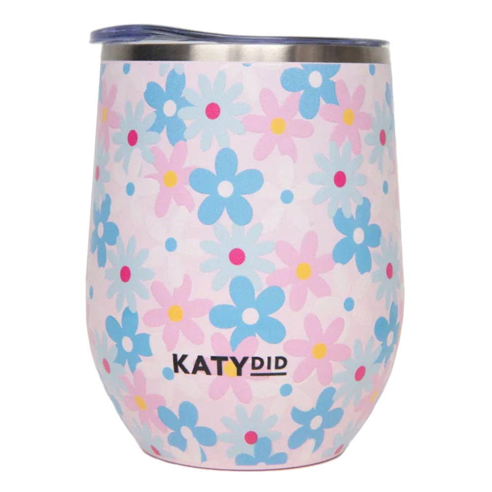 Dainty Florals Wholesale Wine Tumbler with Lid