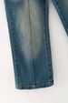Straight cut denim pants with adjustable waistband. PNG60327 SOL