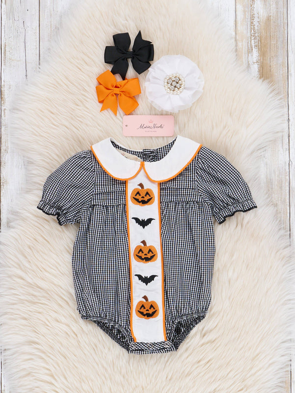 Black Gingham Bats & Jacks Bubble
