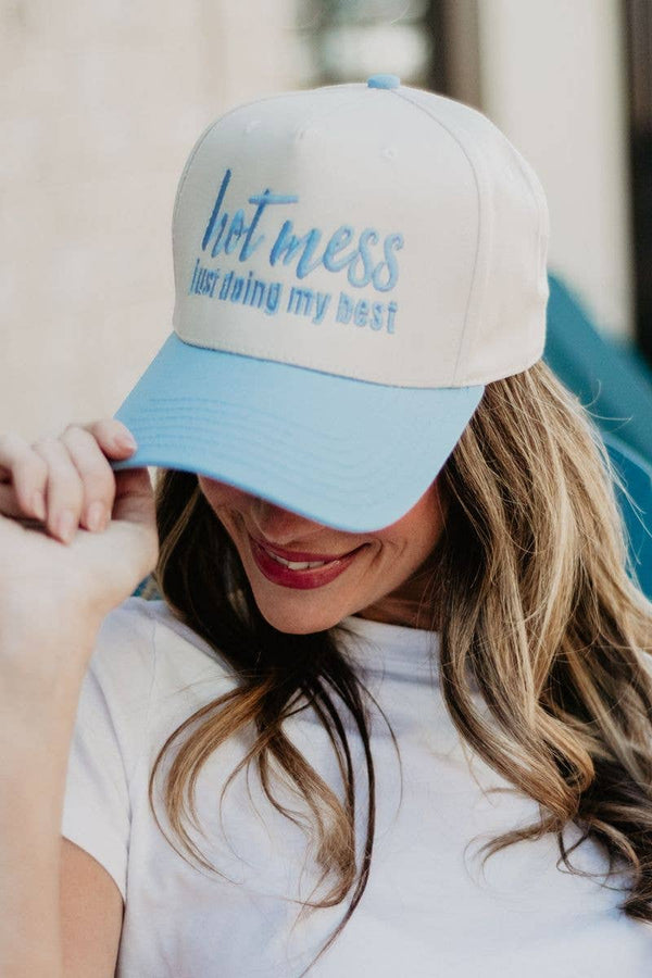 Hot Mess Just Doing My Best Mother's Day Two-Toned Vintage Hat