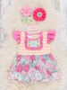 Sweet Blooms Floral Ruffle Bubble - Cosmos