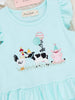 Barnyard Balloon Embroidered Ruffle Outfit