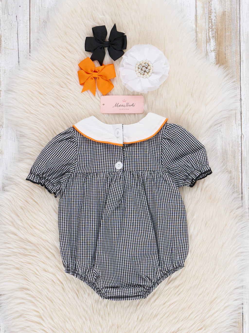 Black Gingham Bats & Jacks Bubble