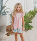 Girls Blush Pastel Floral Ruffle Spring Easter Short Set