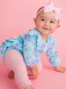 Baby Girls Once Upon a Castle Knit Long Sleeve Flutter Bubble Romper