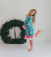 Kids Pink Teal Christmas Holiday Nutcracker Lace Lounge Gown