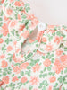 Fall Blush Floral Baby Romper Smocked Petal Collar