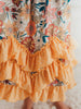 Retro Floral Ruffle Dress