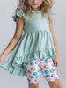 Mint Green Smiley Hi Lo Spring Set