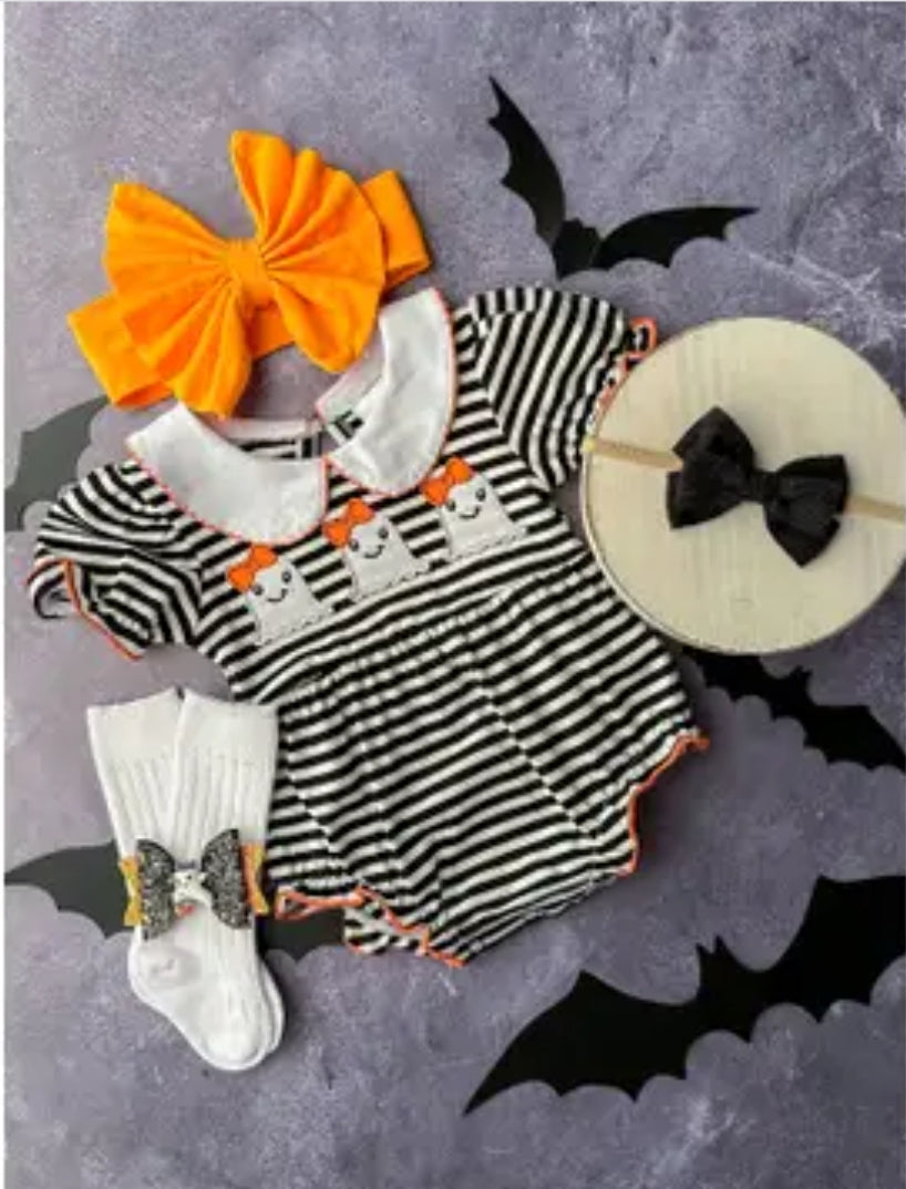 Ghosts and Stripes Infant Romper