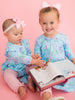 Baby Girls Once Upon a Castle Knit Long Sleeve Flutter Bubble Romper