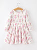 Girls' Playful Long Sleeve Twirl Dress