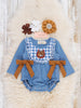 Lucky Horse Embroidered Ruffle Romper