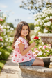 Cherry on pink gingham tunic & denim shorts. OFG60366 AMY
