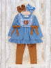 Lucky Horse Embroidered Ruffle Outfit