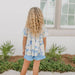 Girls Periwinkle Floral Ruffle Pocket Spring Short Set